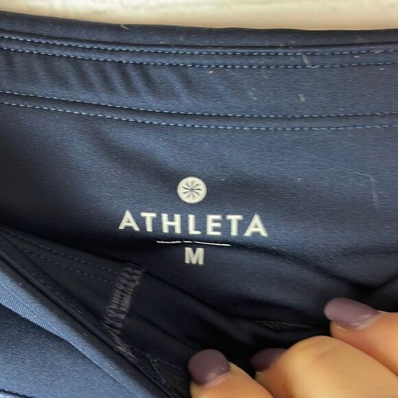 Athleta Crop Leggings Blue Camo - Picture 2 of 6